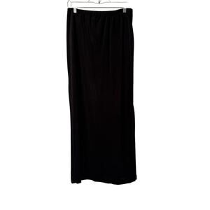 Vintage Black Velvet Maxi Skirt Size 14 Pull On Stretch Whimisgoth Grunge Witchy